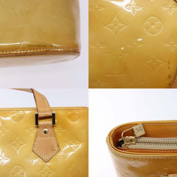 LOUIS VUITTON Monogram Vernis Houston Hand Bag Beige M91004 - Picture 11 of 13